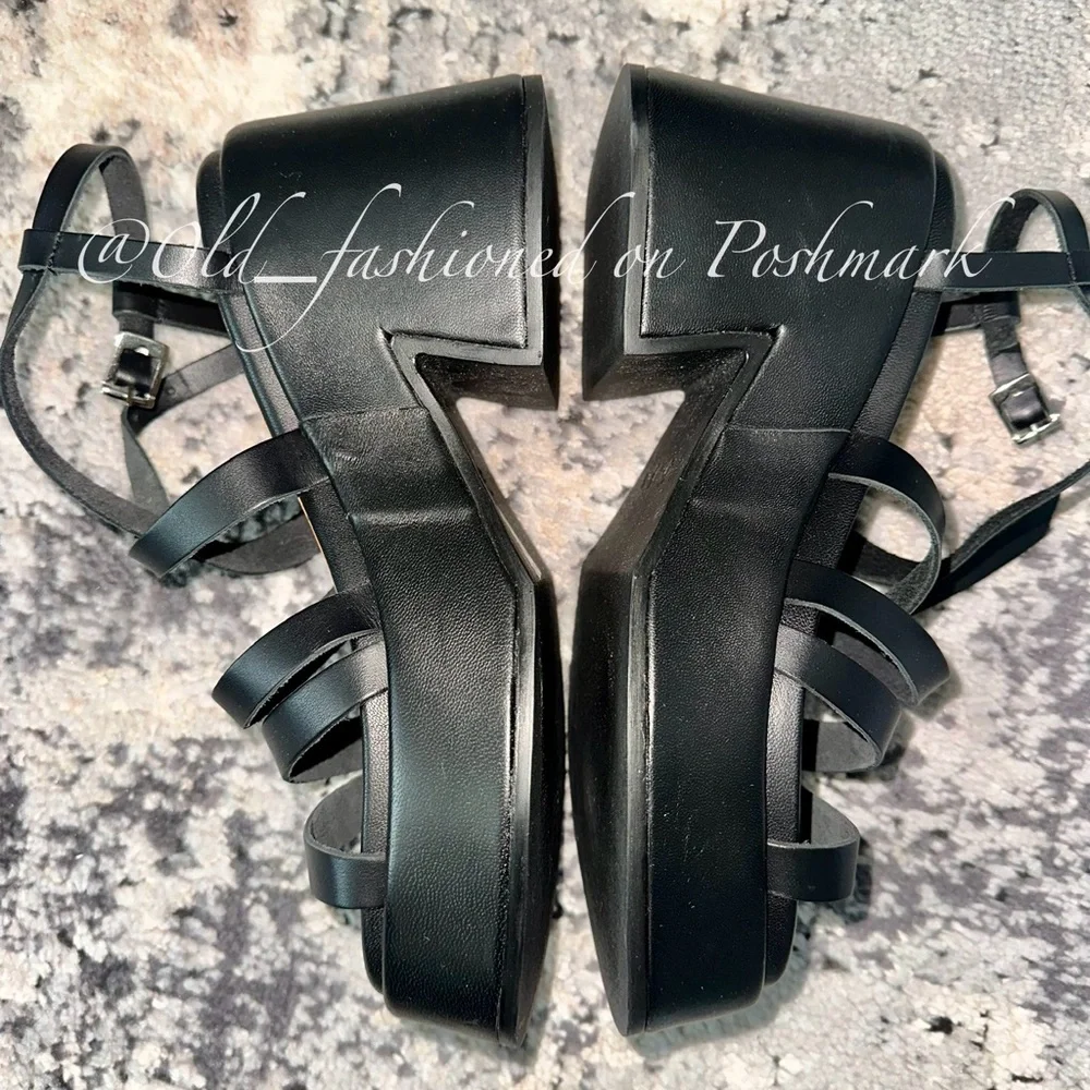 GANNI Platform Leather Sandals